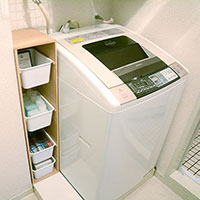 【賃貸でも初心者でも】理想の暮らしをかなえるDIY　洗濯機横のデッドスペースを活用