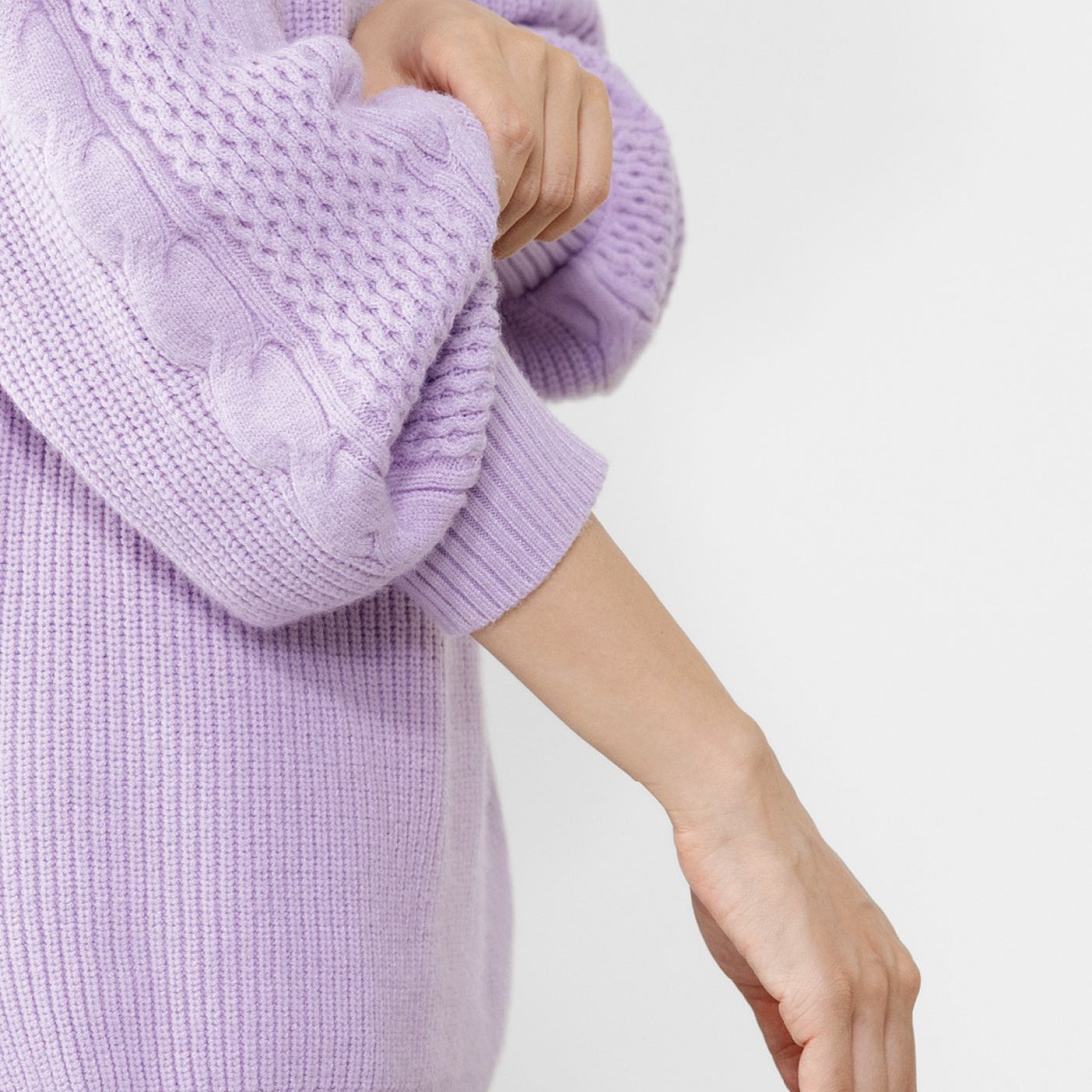 フラウグラット 編み柄ですっきり見え やさしいカラーのふわもっちり 