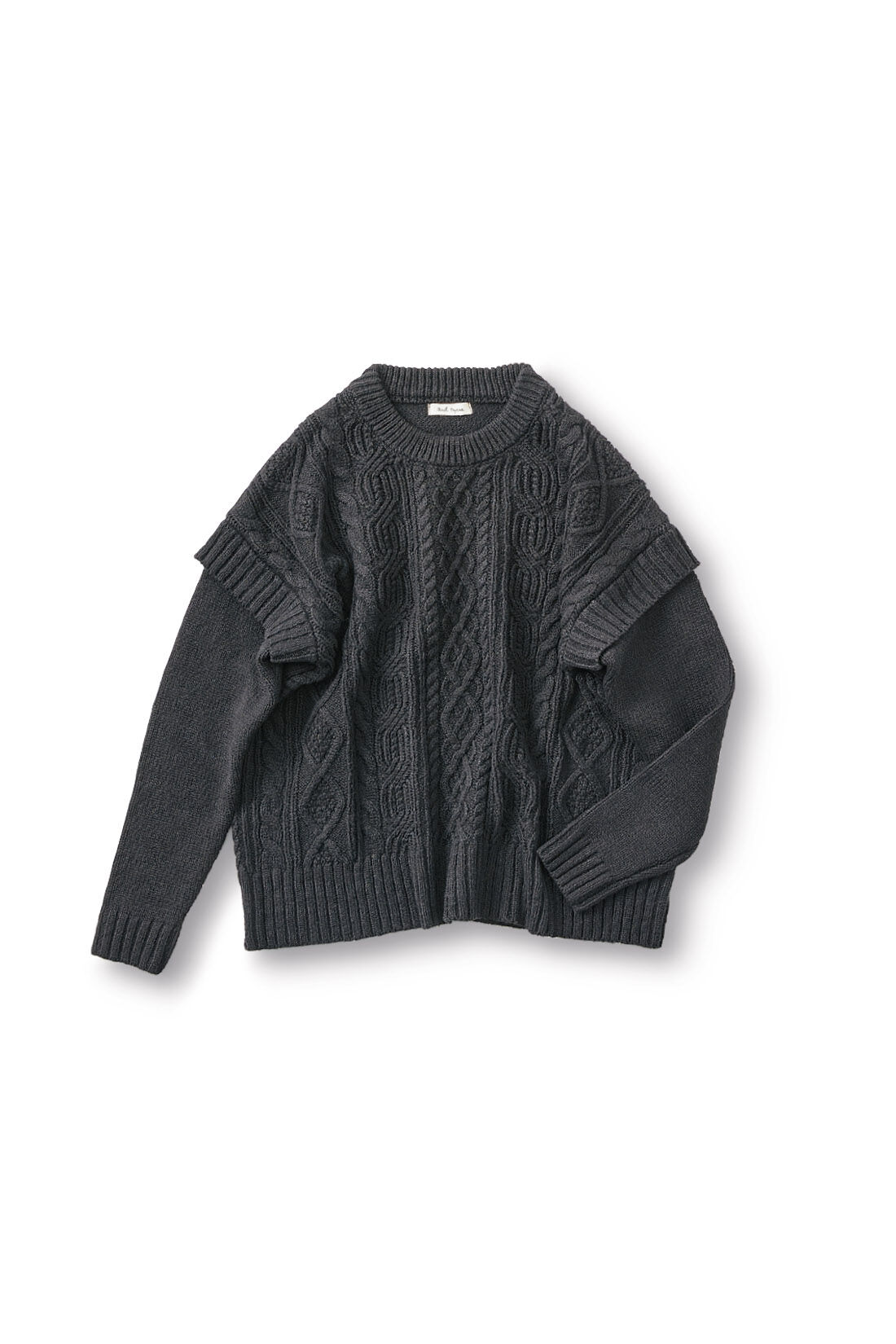ａｎｄ ｍｙｅｒａ アランニットセーター〈黒〉｜ニット・セーター 