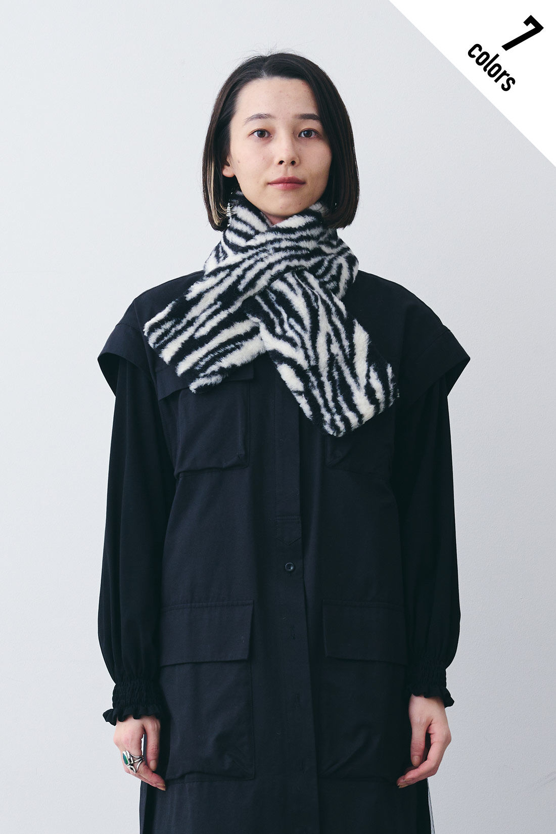 realstock [リアルストック]（Express BOX）|MEDE19F 〈SELECT〉 【SHEEP BY THESEA】 WOOL　マフラー|7.ZEBRA[[BR]]