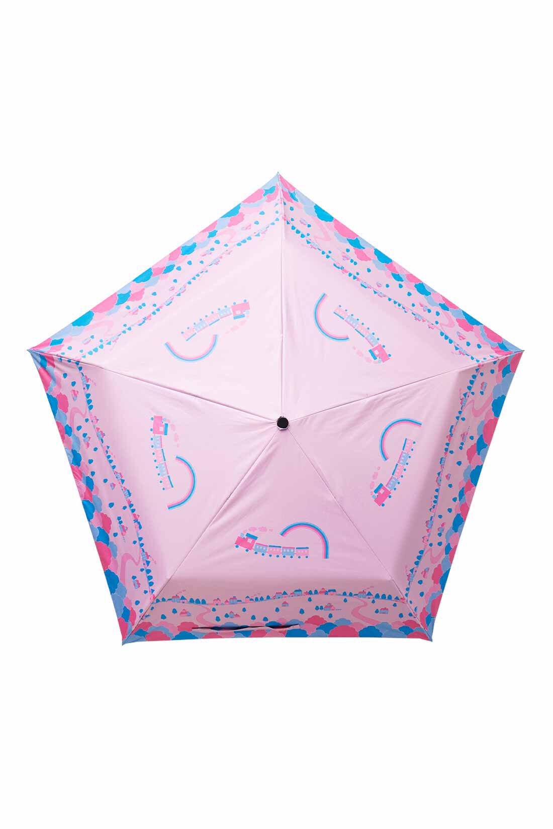 Real Stock|シモジマコラボ 軽量晴雨兼用折りたたみ傘〈シモジマトレイン〉