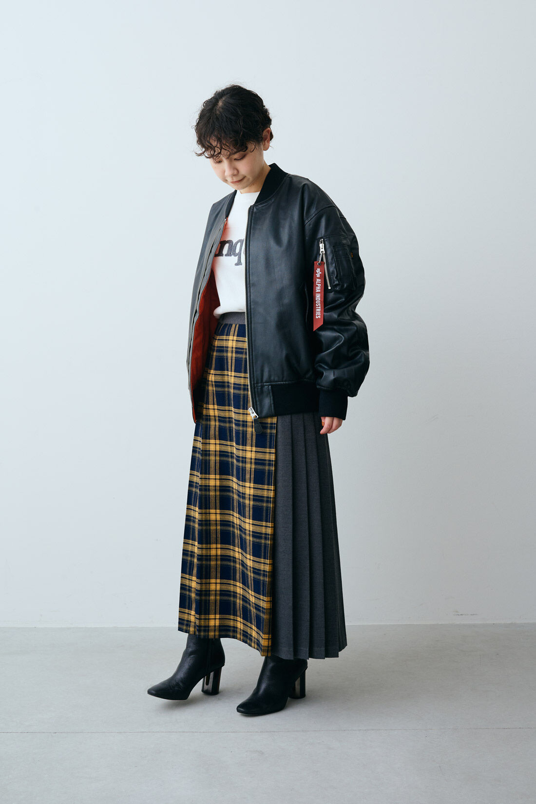 MEDE19F 〈SELECT〉【Alpha Industries】フェイクレザー MA-1 ...