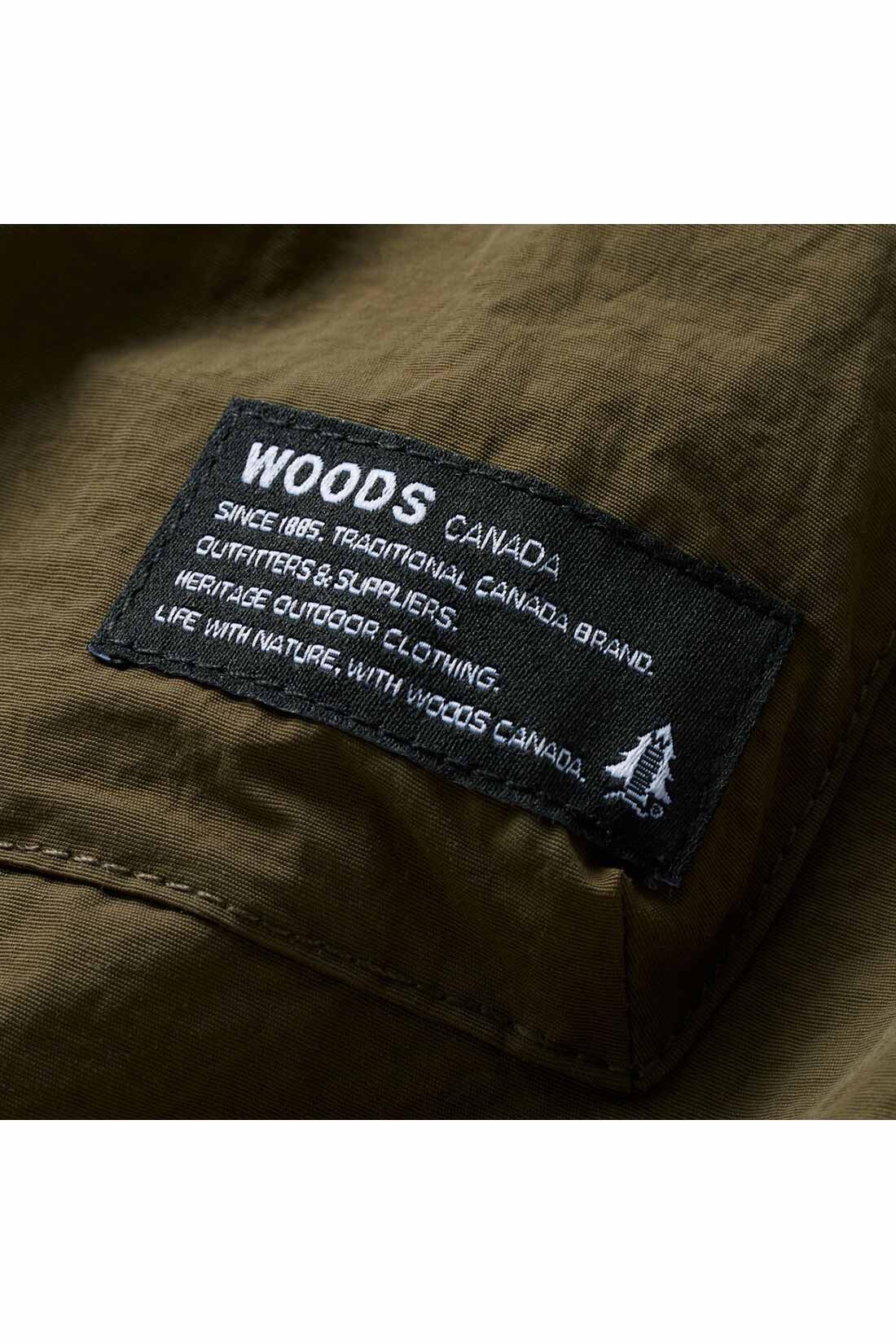 IEDIT|IEDIT[イディット]　WOODSコラボ ナイロン遣いのスウェットワンピース|左ポケットにあしらった｢Woods｣のタグがさりげないアクセント。