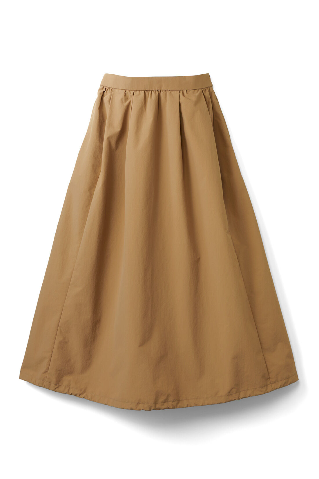 IEDIT|IEDIT[イディット]　撥水＆UVカットがうれしい 2-WAYシルエットスカート|ドロストを広げるとたっぷりのフレアースカートにも。2-WAYで楽しめます。