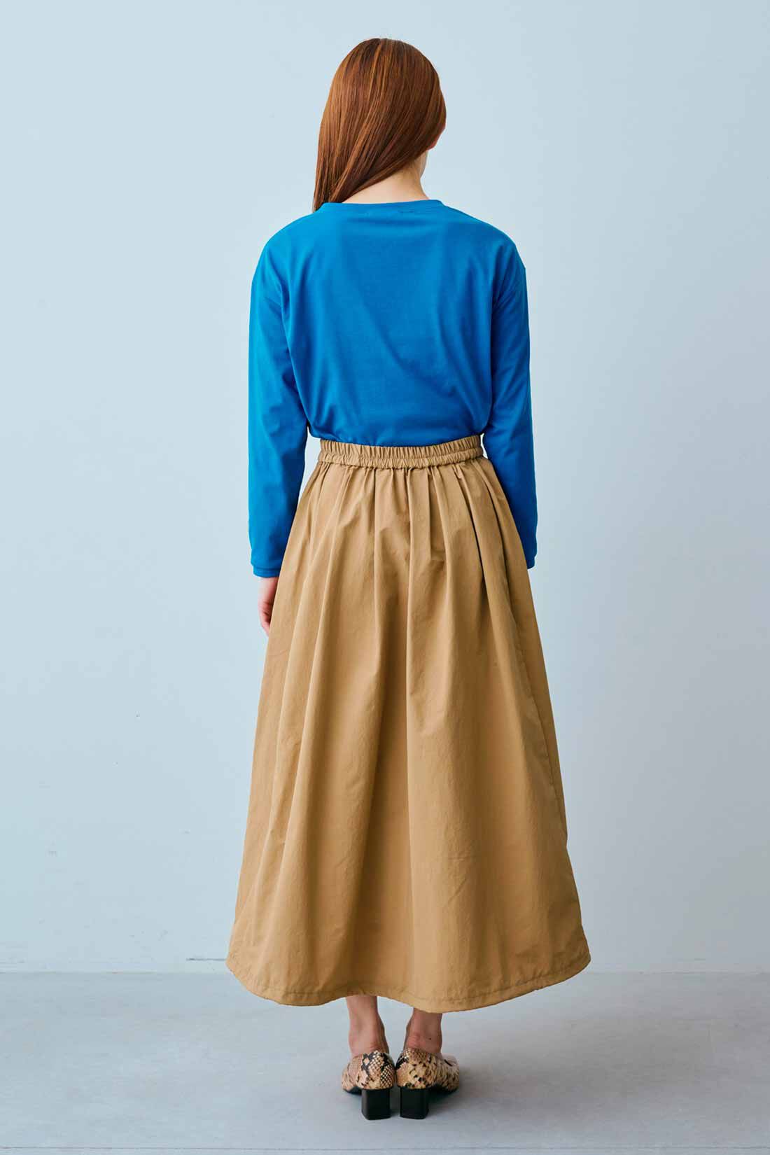 IEDIT|IEDIT[イディット]　撥水＆UVカットがうれしい 2-WAYシルエットスカート|モデル身長：165cm　着用サイズ：M