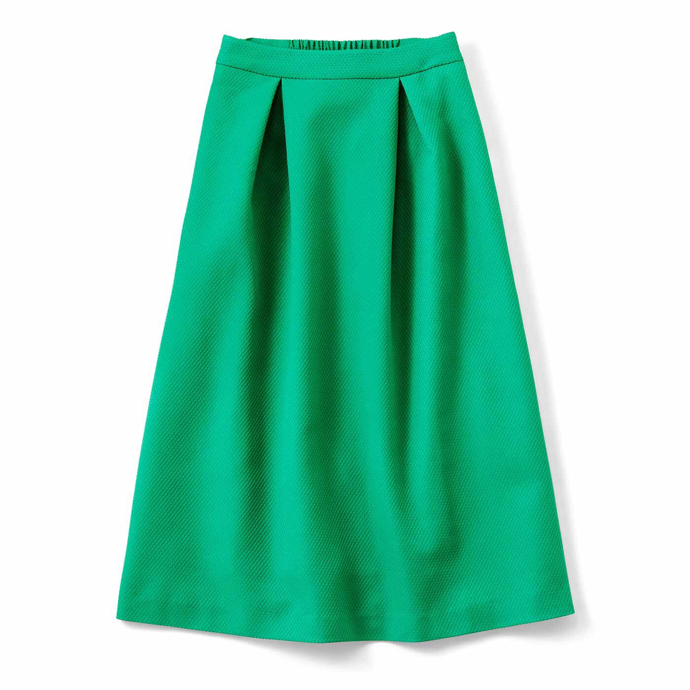 IEDIT | Aライン ジャカード スカート 〈緑〉