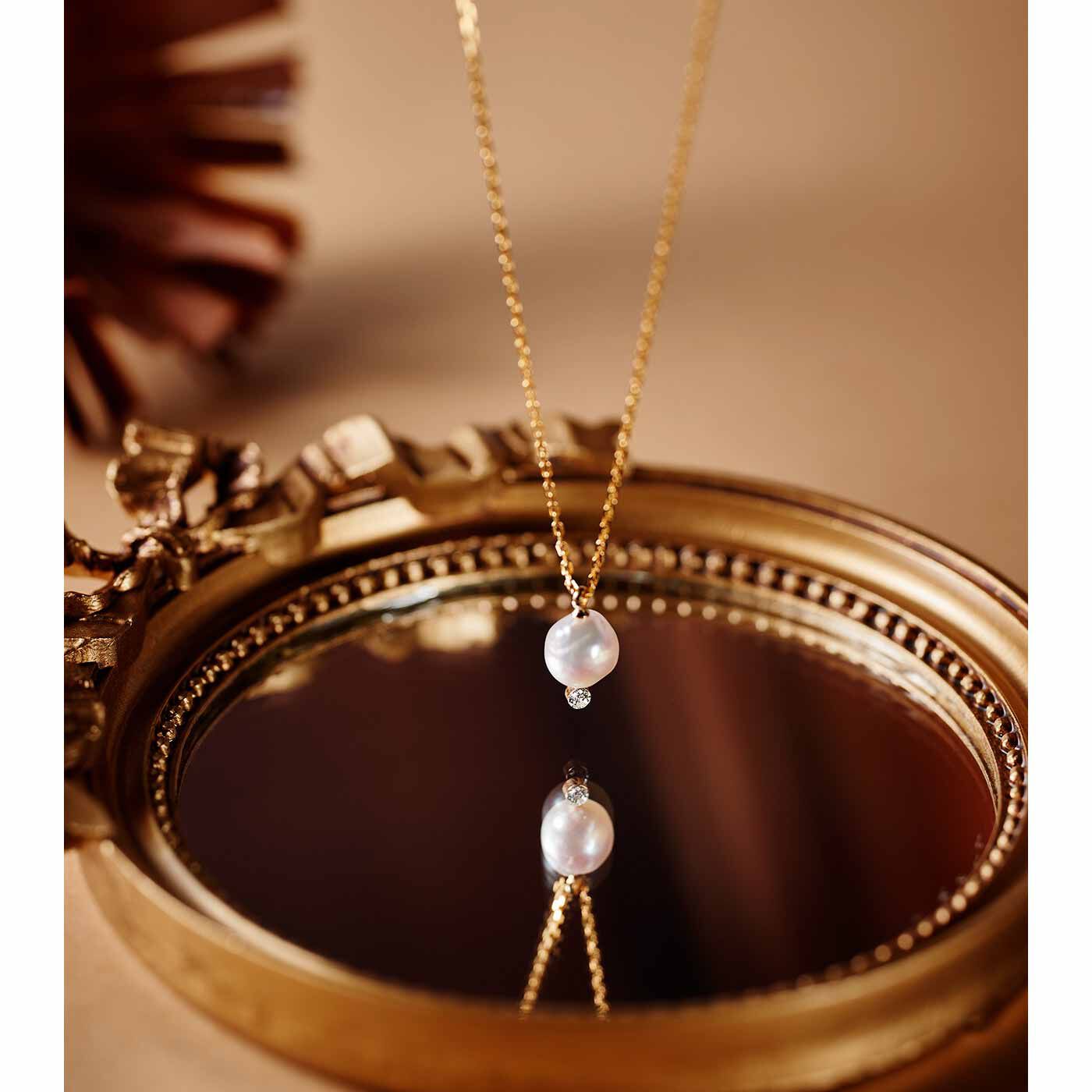 IEDIT | あこや真珠 14金 メッキ ネックレス〈白〉