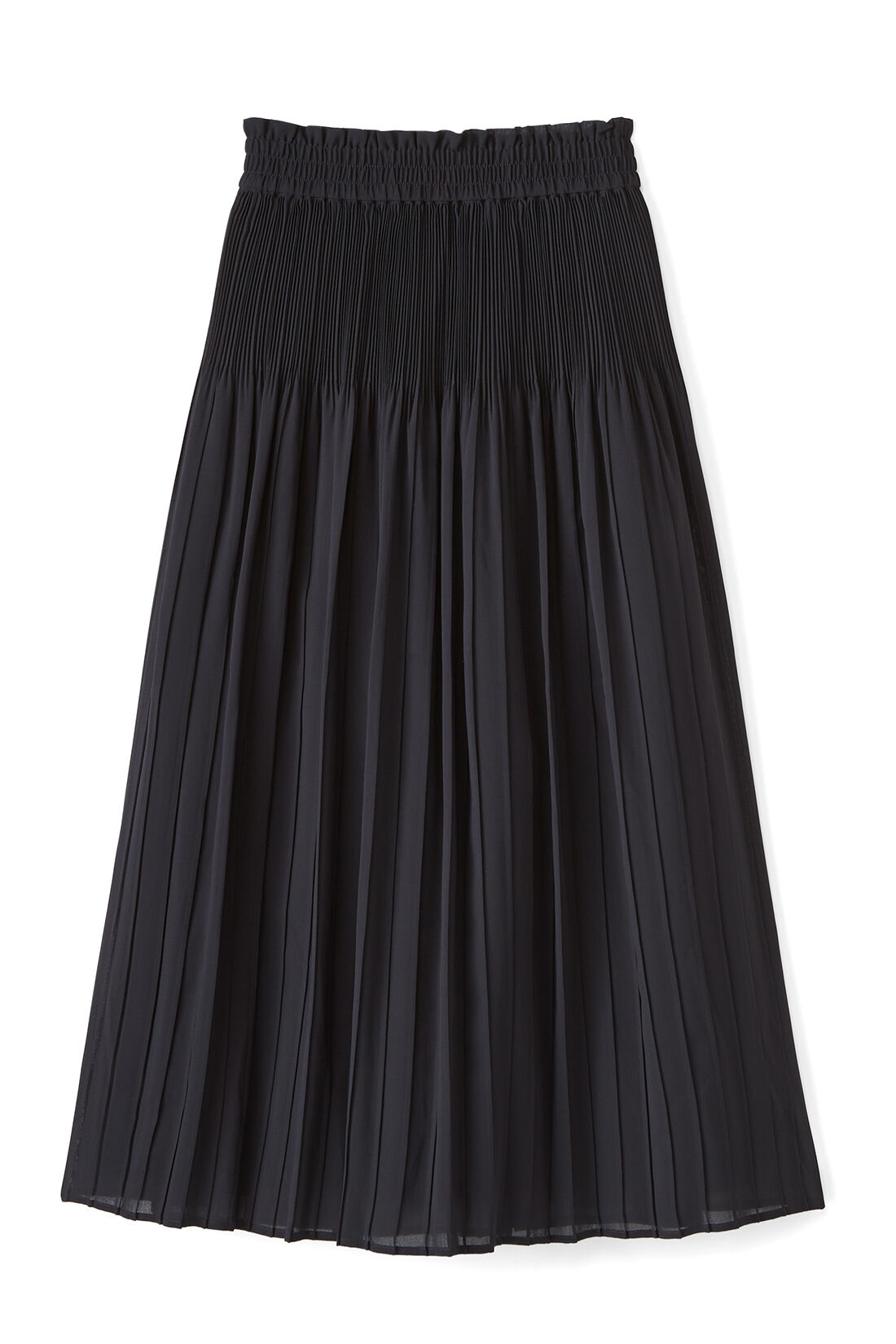 IEDIT|IEDIT[イディット]　上品軽やかな デザインプリーツのすっきり見えスカート|〈ブラック〉