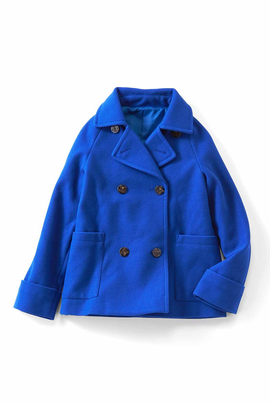 IEDIT[イディット] 着映えカラーのショート丈こなれPコート〈ブルーグリーン〉｜レディースファッション・洋服の通販｜IEDIT
