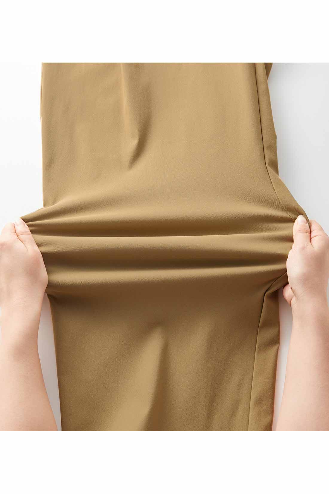 IEDIT|【まとめ買いキャンペーン】IEDIT[イディット]　ぐいっとしなやかで快適な美脚見えサイドタック ナイスラっとエアノビワイドパンツ|ぐいっと伸びて快適な布はく素材。