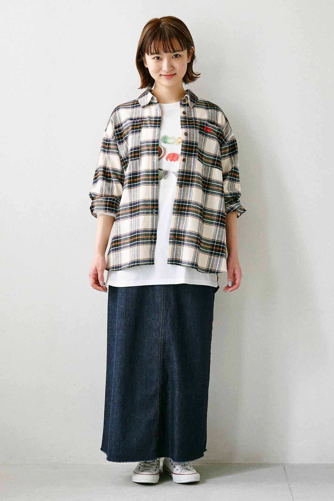 フェリシモ チェックシャツ 80 - ベビー服(男の子用) ~95cm