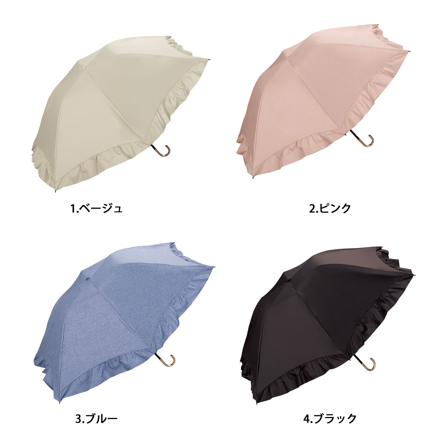 シロップ． | 遮光フリル ミニ晴雨兼用折りたたみ傘