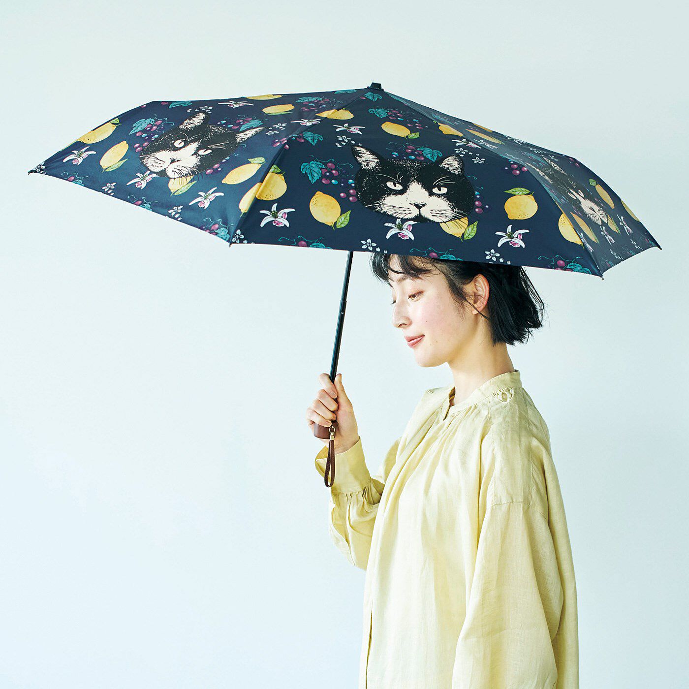 猫部 | nemunokiコラボ 猫と実りの晴雨兼用傘
