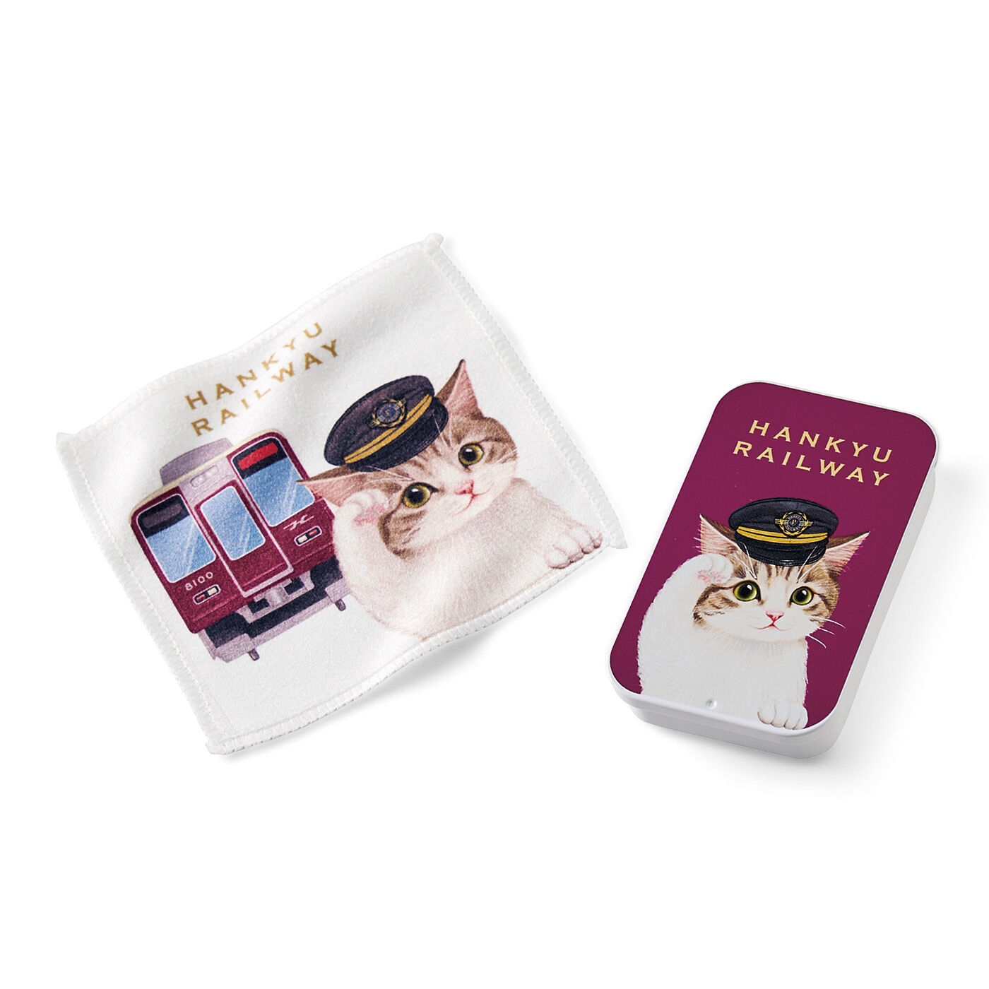 猫部 | 阪急電鉄×猫部 猫車掌の缶入りめがねふき