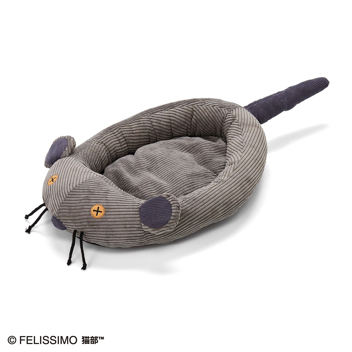猫部|お耳がピコピコ動くチュー　遊んでくつろげるネズミさんベッドの会|〈グレー〉