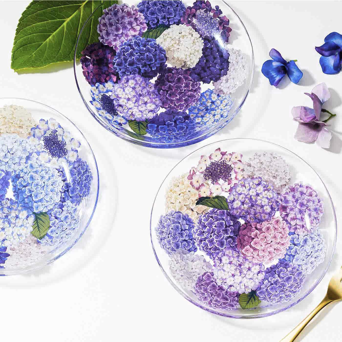 YOU+MORE! | たゆたう花手水 紫陽花のガラスプレート