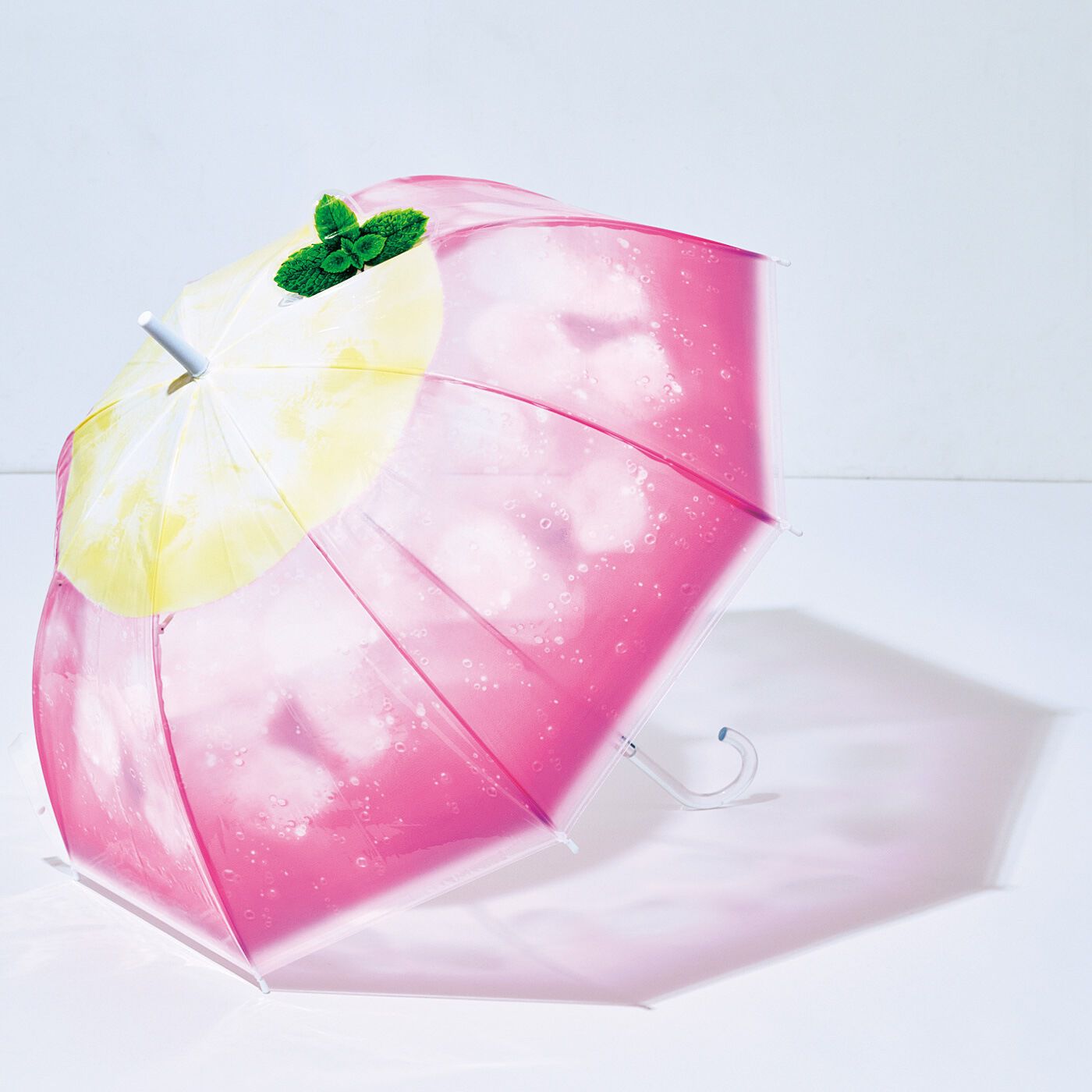 クリームソーダの透明傘〈ピンククリームソーダ〉