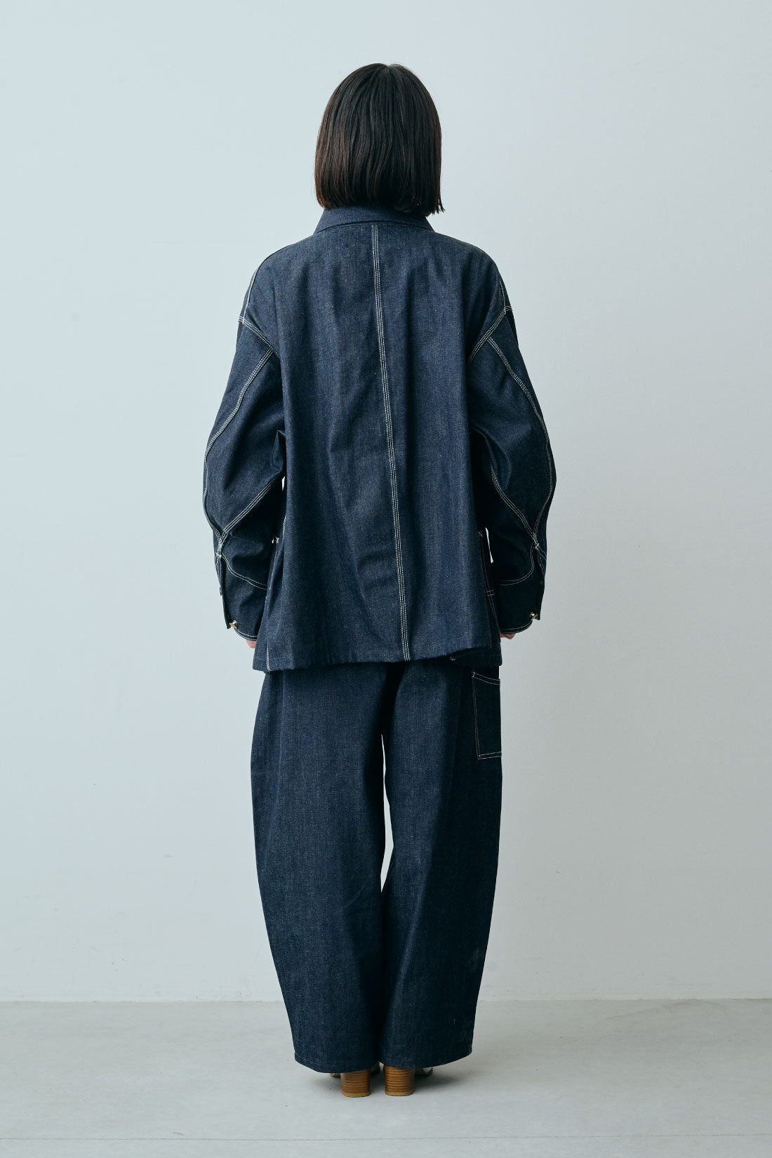fashion special|【WEB限定・特急便】　Lee スーパーサイズペインターパンツ|2：リジット　モデル身長：168cm