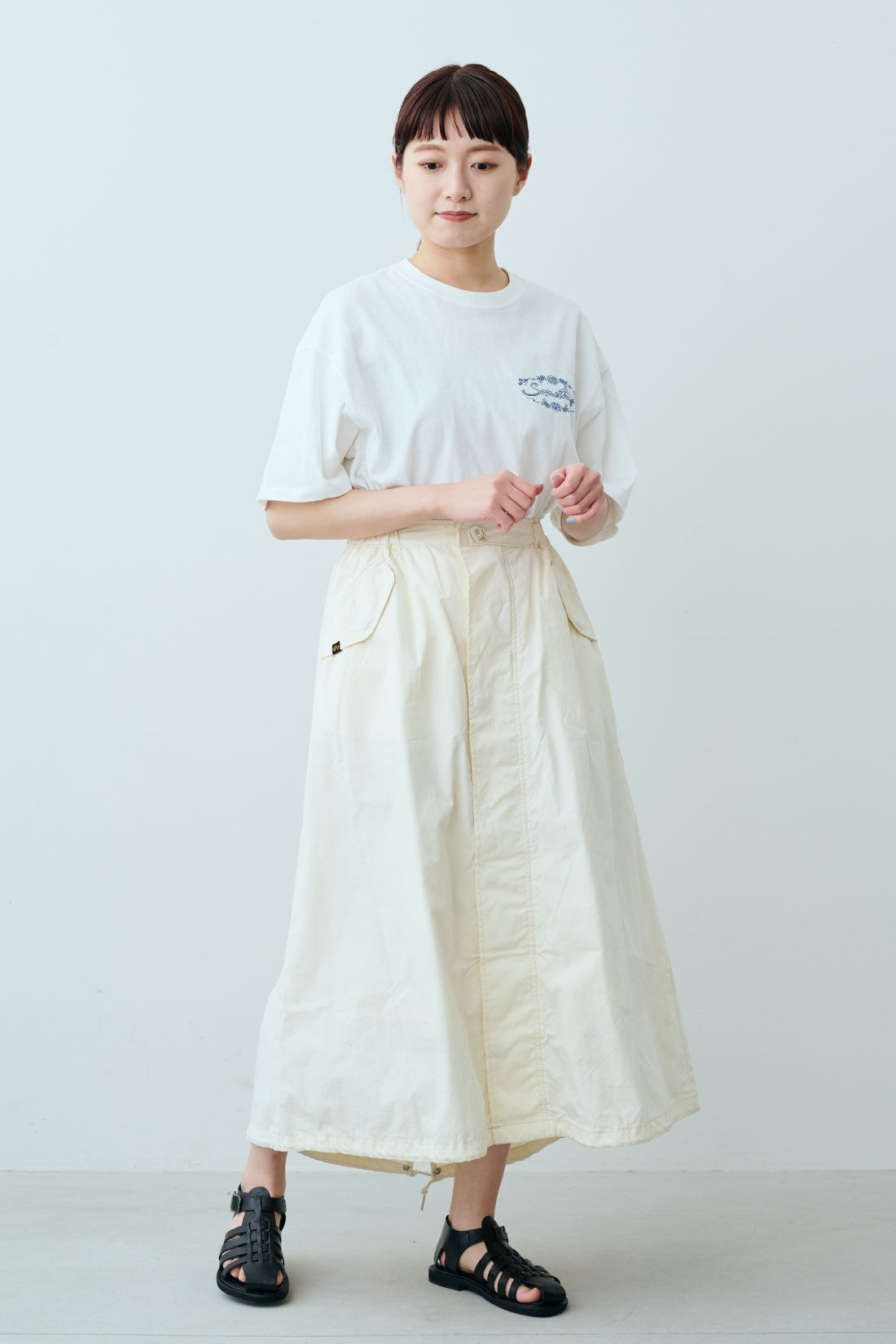 fashion special|【WEB限定・特急便】　ALPHA モッズミリタリースカート|モデル身長：163cm