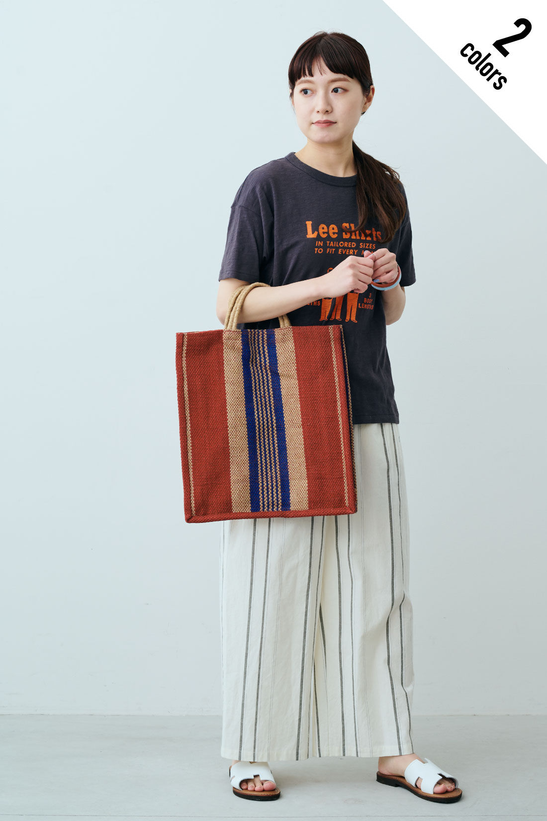 fashion special|【WEB限定・特急便】　MAISON BENGAL ハンドルトートバッグ|1：レッド×ネイビー