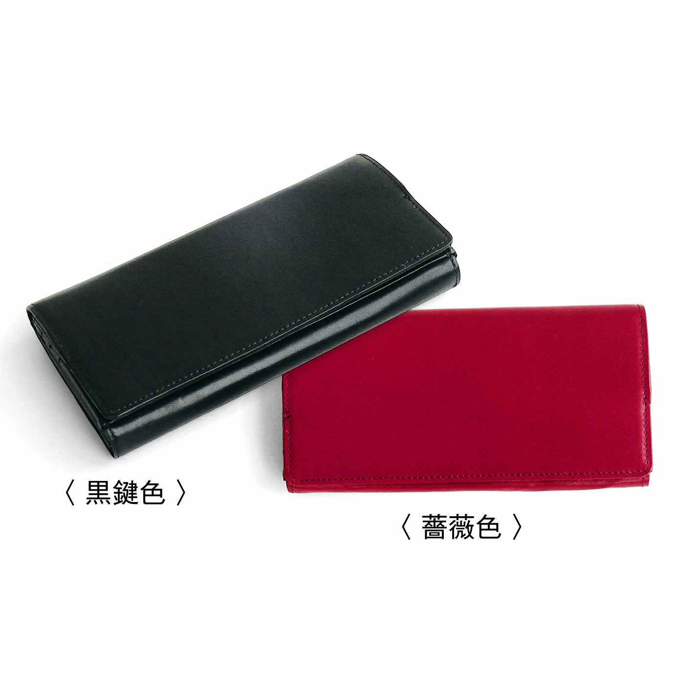 職人仕上げの馬革ギャルソン財布〈薔薇（ばら）色〉[本革 財布：日本製