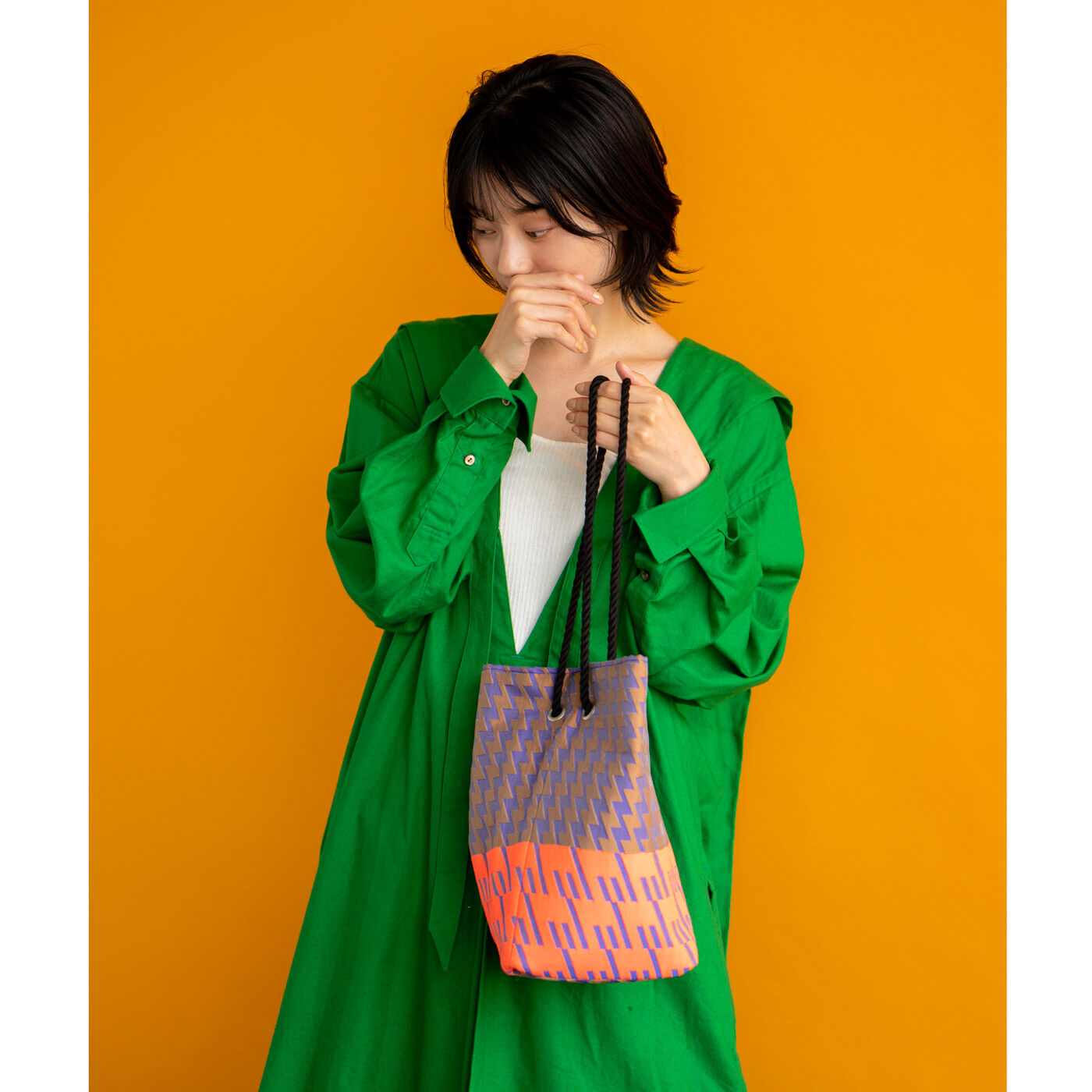 ＆Stories|テキスタイルデザイナーと作った 播州織のダズリングバッグ〈サンセット〉