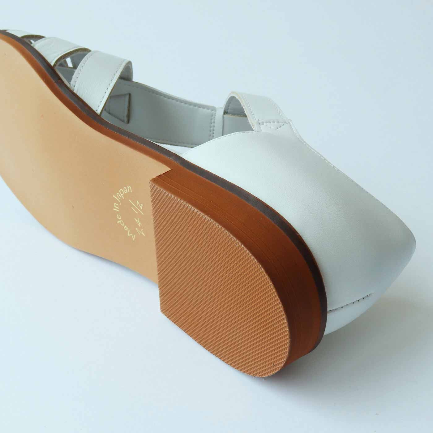 ＆Stories|靴デザイナーの理想で仕上げた 職人本革のフィッシャーマンシューズ〈ホワイト〉|歩きやすい1.5cmヒール。