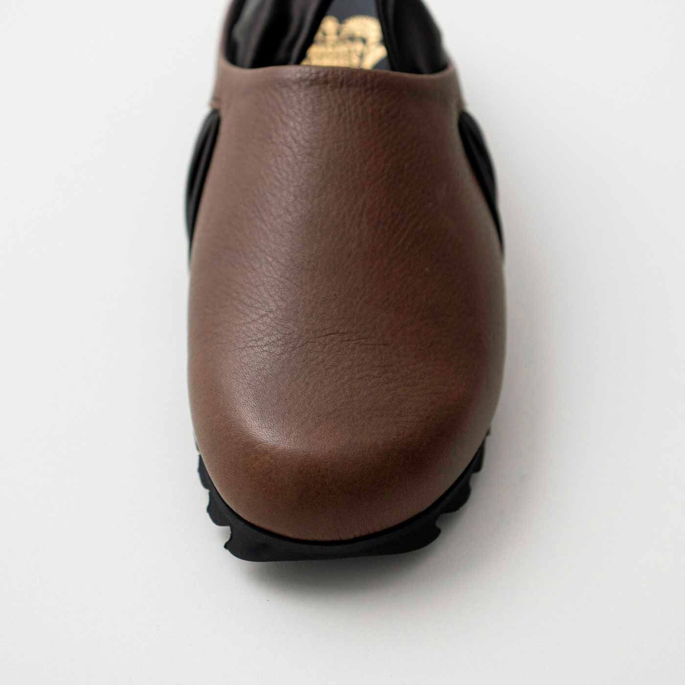 ＆Stories|長田の靴職人が作った　職人本革のパニーニサボシューズ〈ショコラ色〉