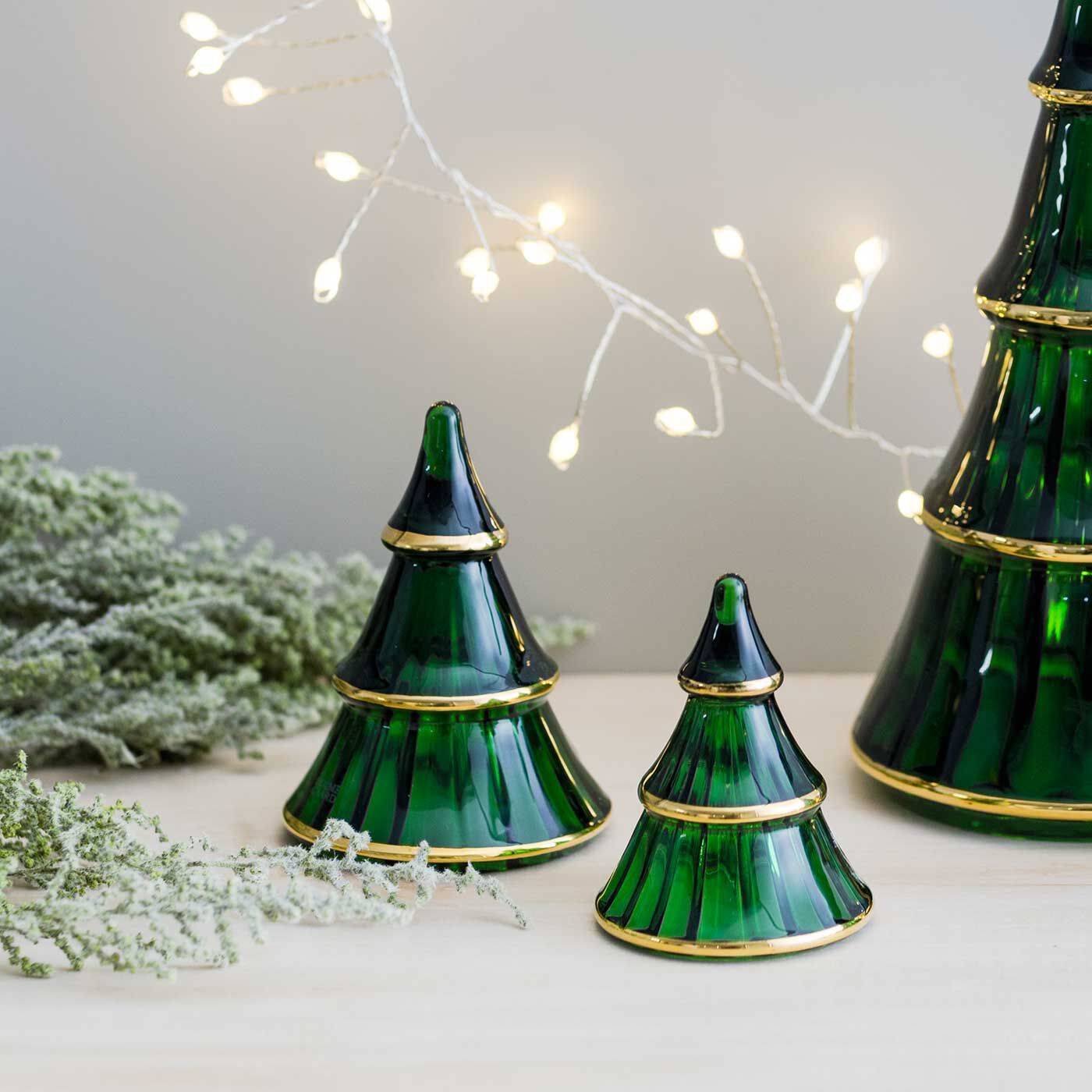 ガラスのウェーブが美しい 一年中飾れるクリスマスツリー〈Ｓグリーン 