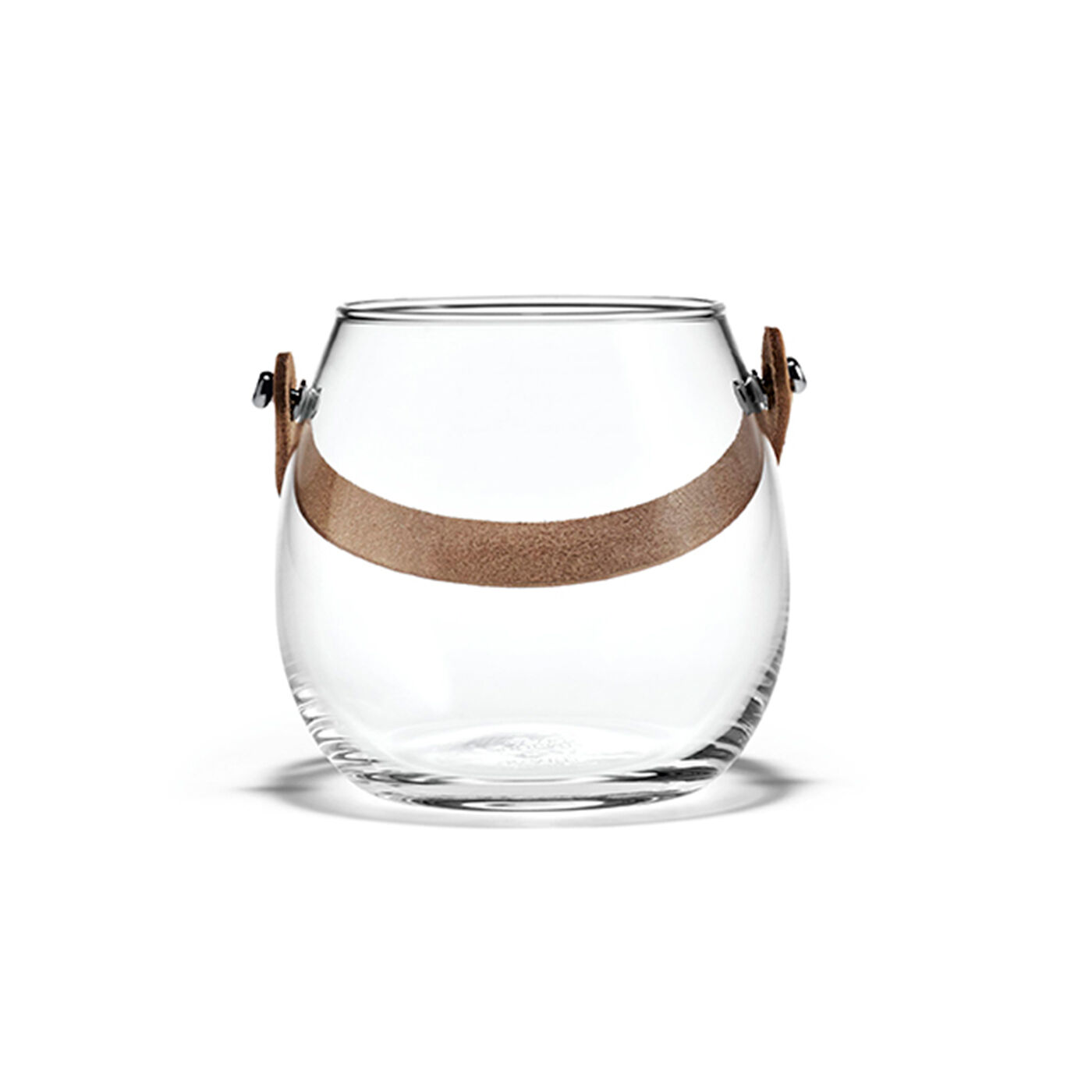 SeeMONO|北欧デザインの革ベルトと吹きガラスが素敵　マルチユースなポット〈Ｓ〉／ホルムガード|〇こちらをお届けします。