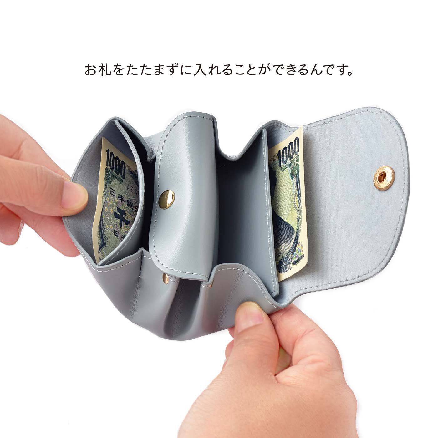 FELISSIMO PARTNERS|ALTROSE　お札がたたまず入る　コロンとかわいい手のひら財布