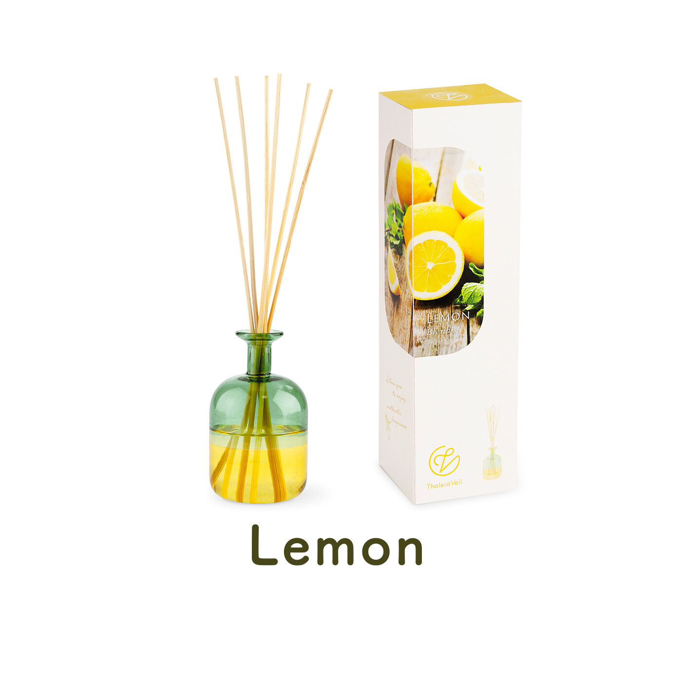 FELISSIMO PARTNERS|バイカラーと透明感が魅力のリードディフューザーの会（3回予約）|さわやかで心地よい、グリーンとイエローの組み合わせ。レモンの香りですっきりとした空間に。
