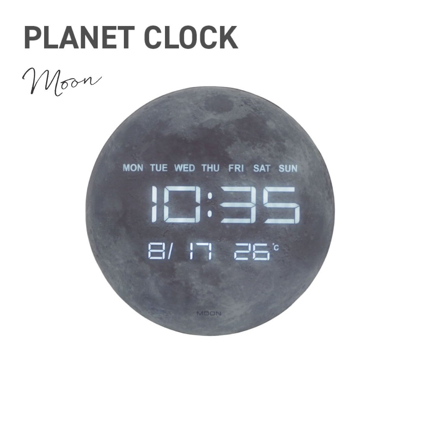 FELISSIMO PARTNERS | 月の神秘を感じる デジタル時計 ムーン