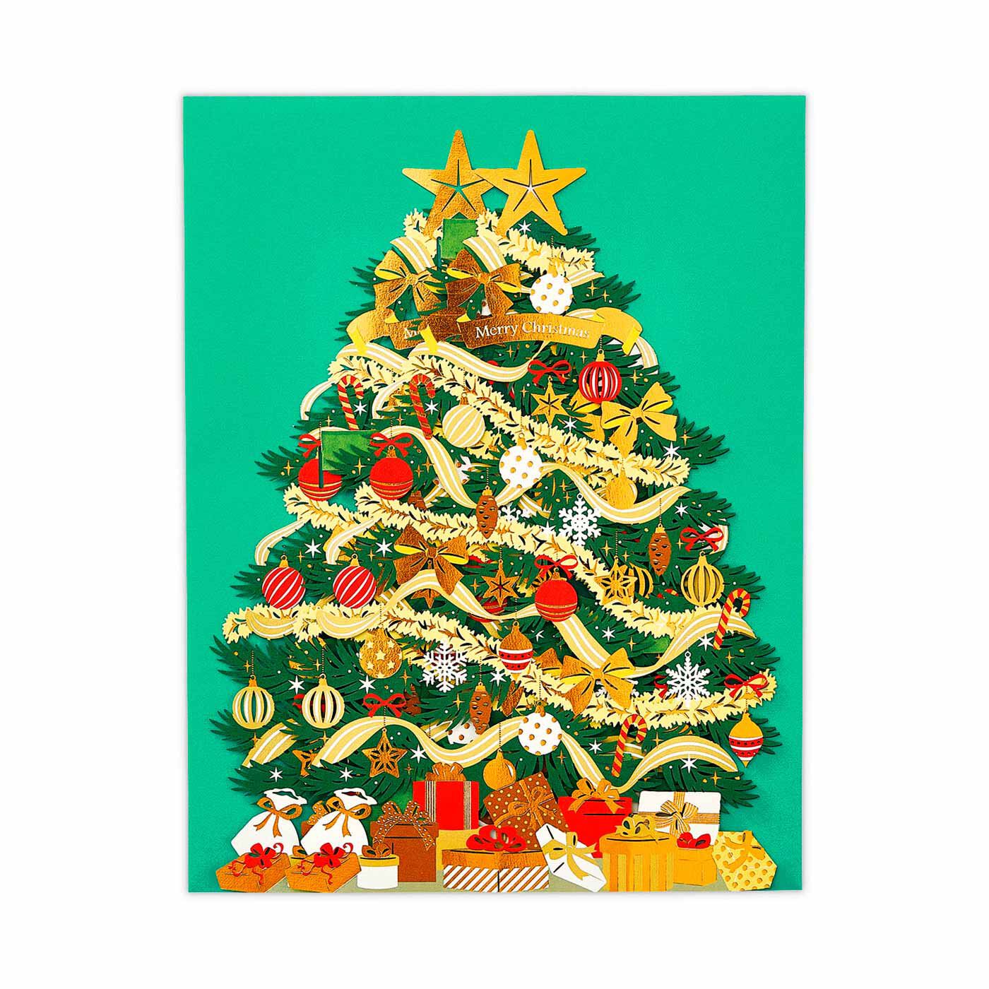 レーザーカット・クリスマス立体カード