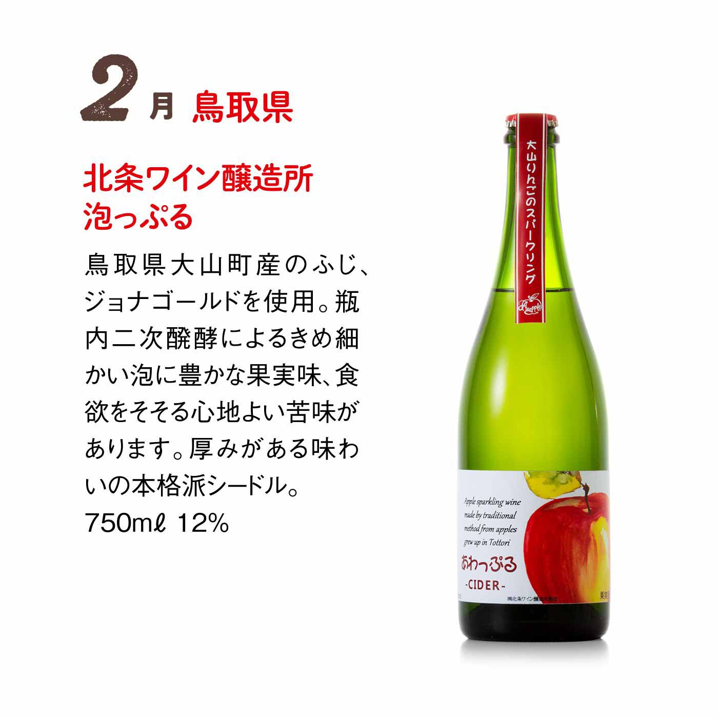 FP産地直送マルシェ|【締切10/6】りんごの風味がさわやかなスパークリンゴ果実酒 シードル6ヵ月コース