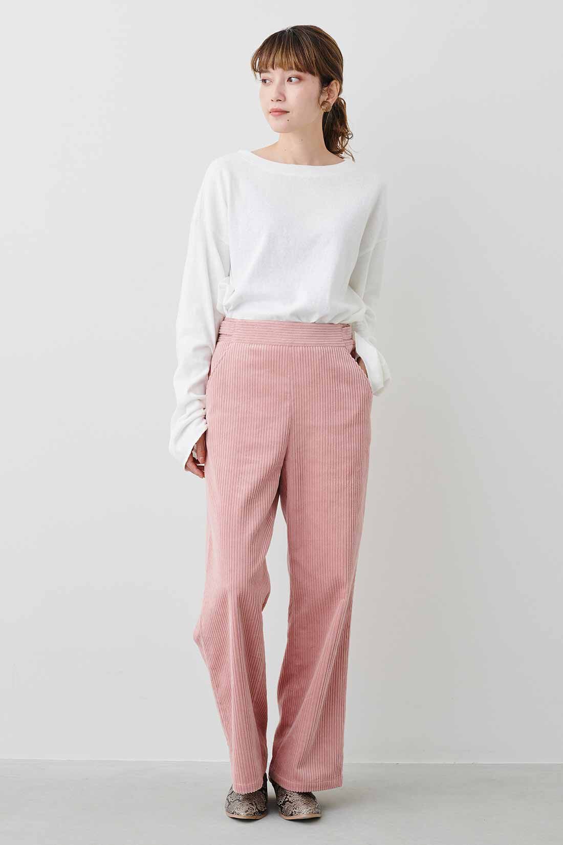 MEDE19F コーデュロイカラーパンツ〈ピンク〉｜レディースファッション