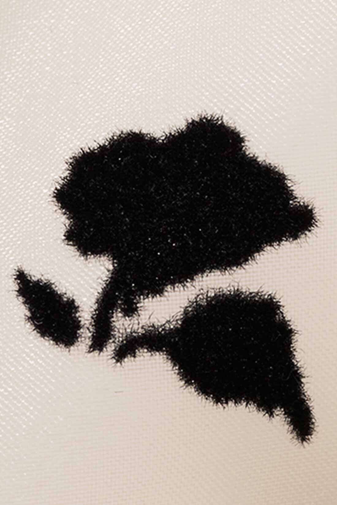 MEDE19F|MEDE19F　Boutique 888さんコラボ オーガンジー素材のフロッキープリントコート〈ベージュ〉|張りと透明感が特徴のオーガンジー素材。花模様はフロッキープリントで立体感あり。