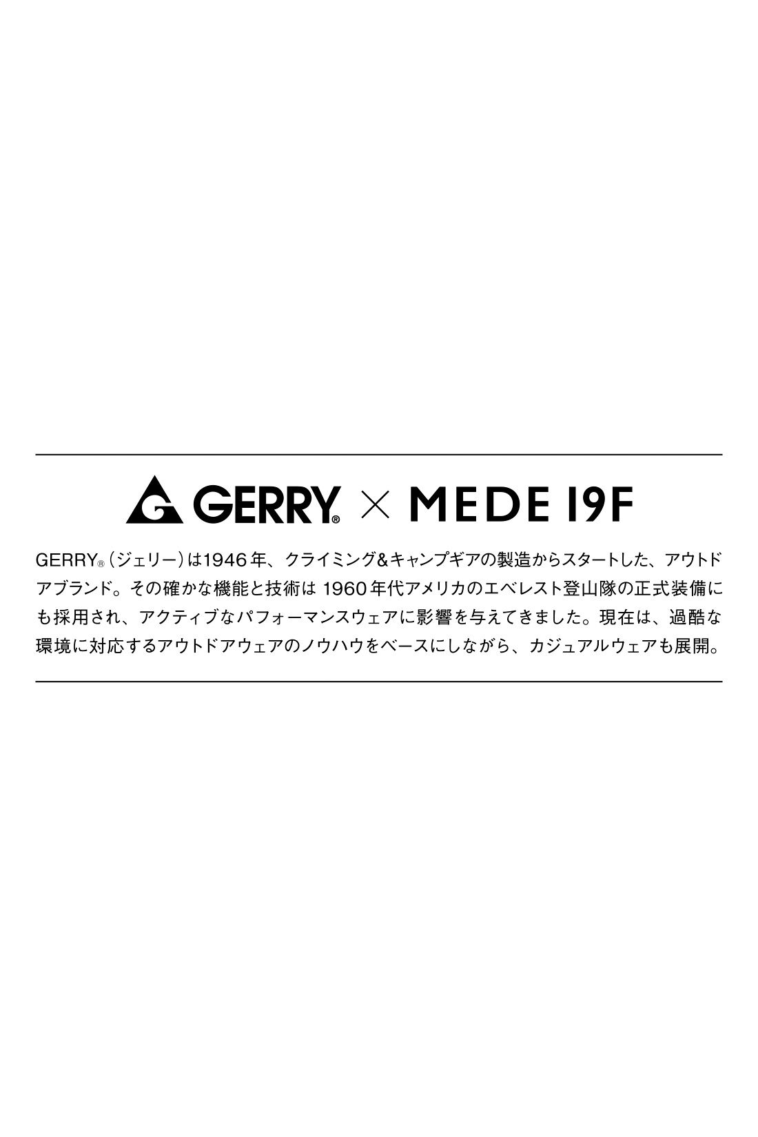 MEDE19F|GERRY（R） for MEDE19F　2レイヤー素材のミリタリーコート〈ブラック〉