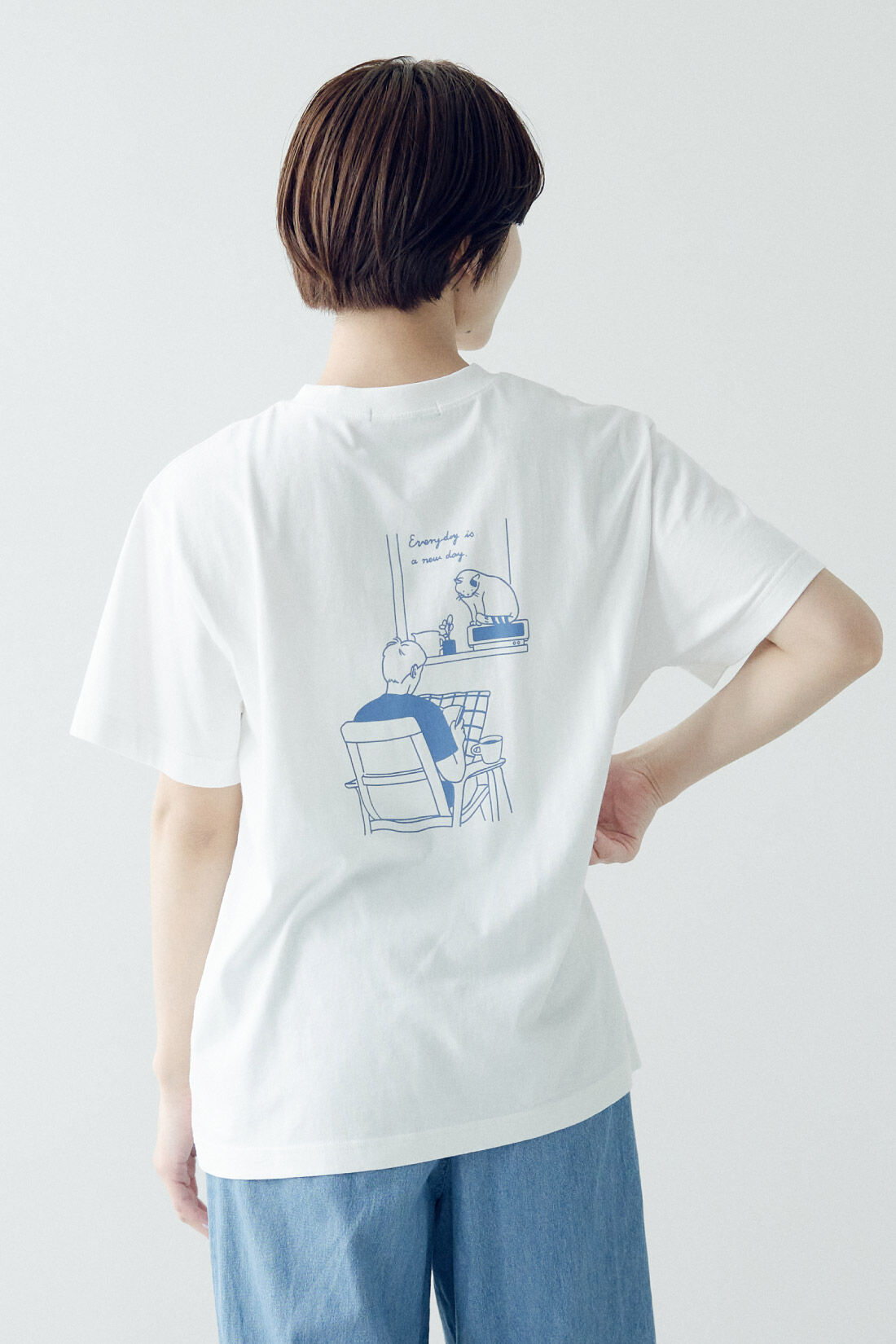 THREE FIFTY STANDARD×SHOKO TAKAHASHIコラボ Boy ＆ Cat Tシャツ