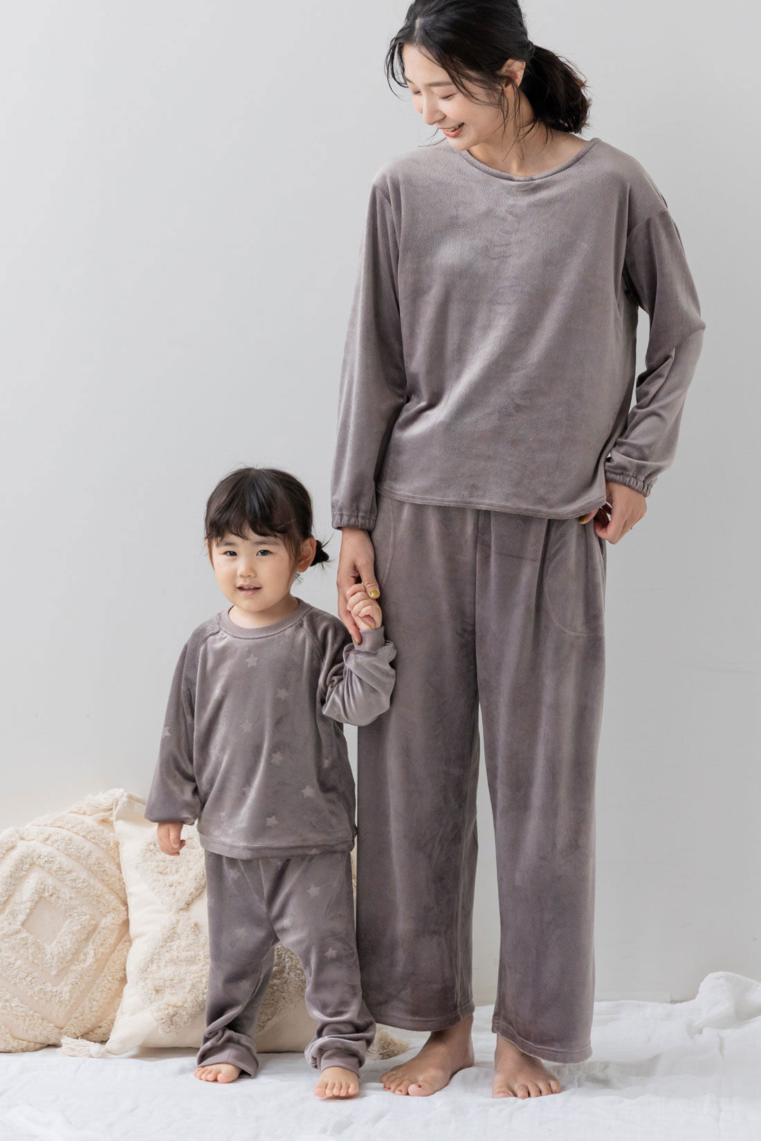 フェリシモMama|［Ｍａｍａ　ｓｅｌｅｃｔ］マシュマロみたいなもちもちキッズパジャマ〈モカ〉|親子おそろいで着るのもおすすめ