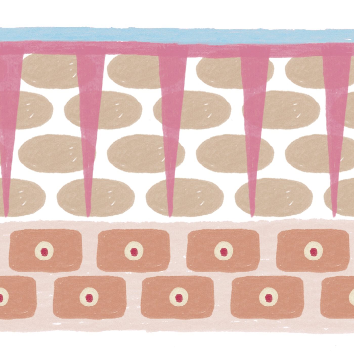 BEAUTY PROJECT|モットラボ　リップショット〈1回分〉の会|マイクロニードルが、塗るだけでは唇に浸透しづらい美容成分を角質層まで注入。(※図のピンク色はマイクロニードルを表しています。)