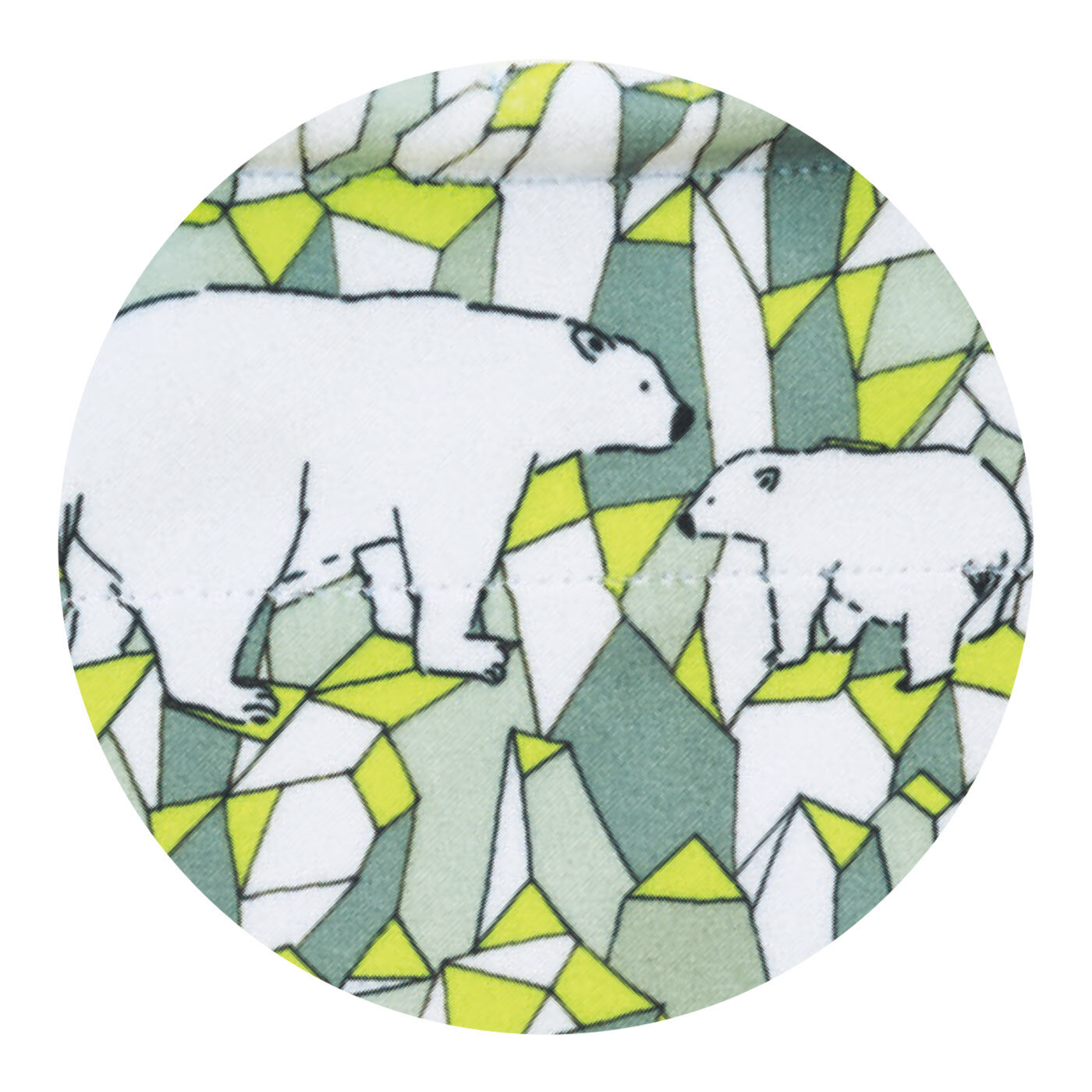 L'AMIPLUS|旭山動物園・ボルネオの森応援商品　ラミプリュス　特殊繊維で結ばずピタッ　持ち手が付いてるひっつクロスの会|ホッキョクグマ×氷山