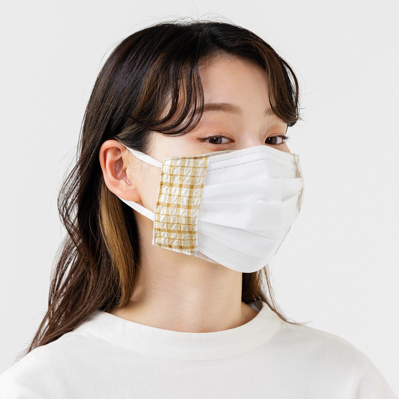ラミプリュス 不織布マスクにセットで肌ごこちアップ 肌側コットン100％マスク カバー〈チェック〉の会｜ママのための便利グッズ・便利雑貨の通販｜L'AMIPLUS
