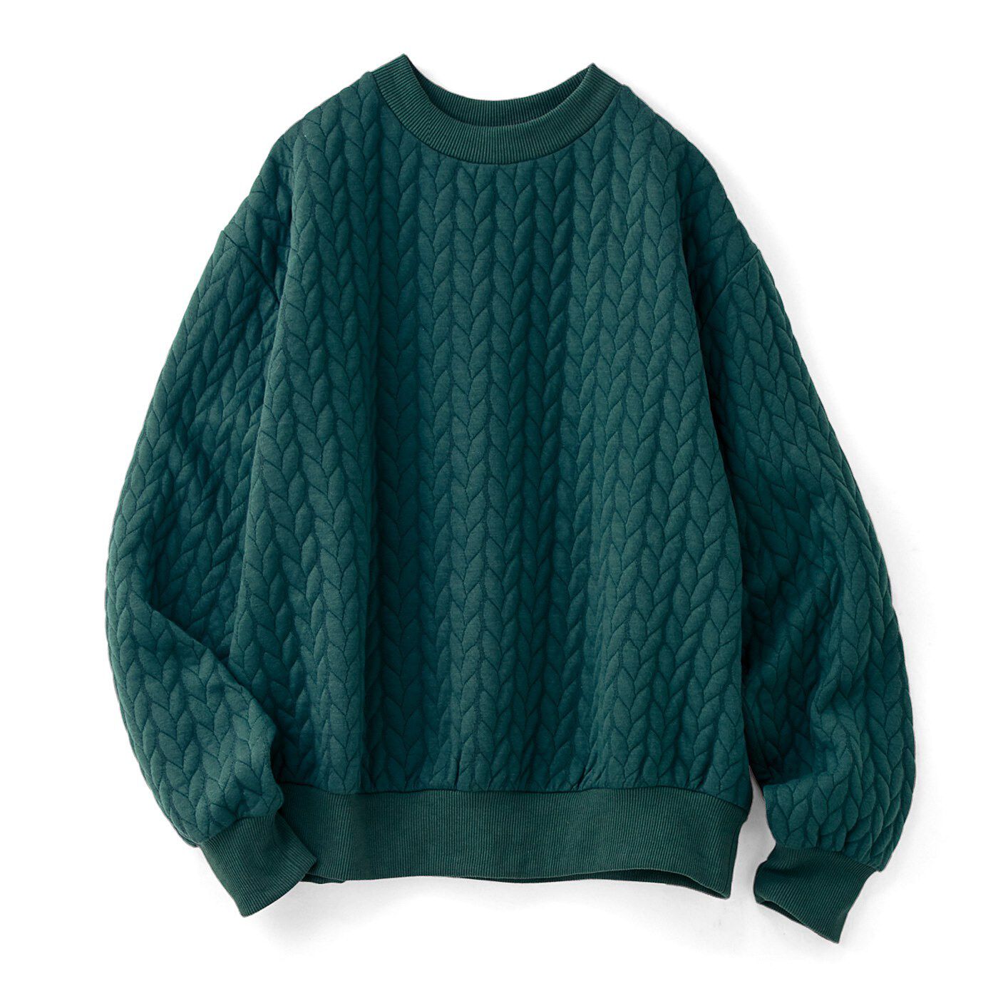 ケーブル編みのセーターみたいな ざっくり編み柄トレーナーの会 ...