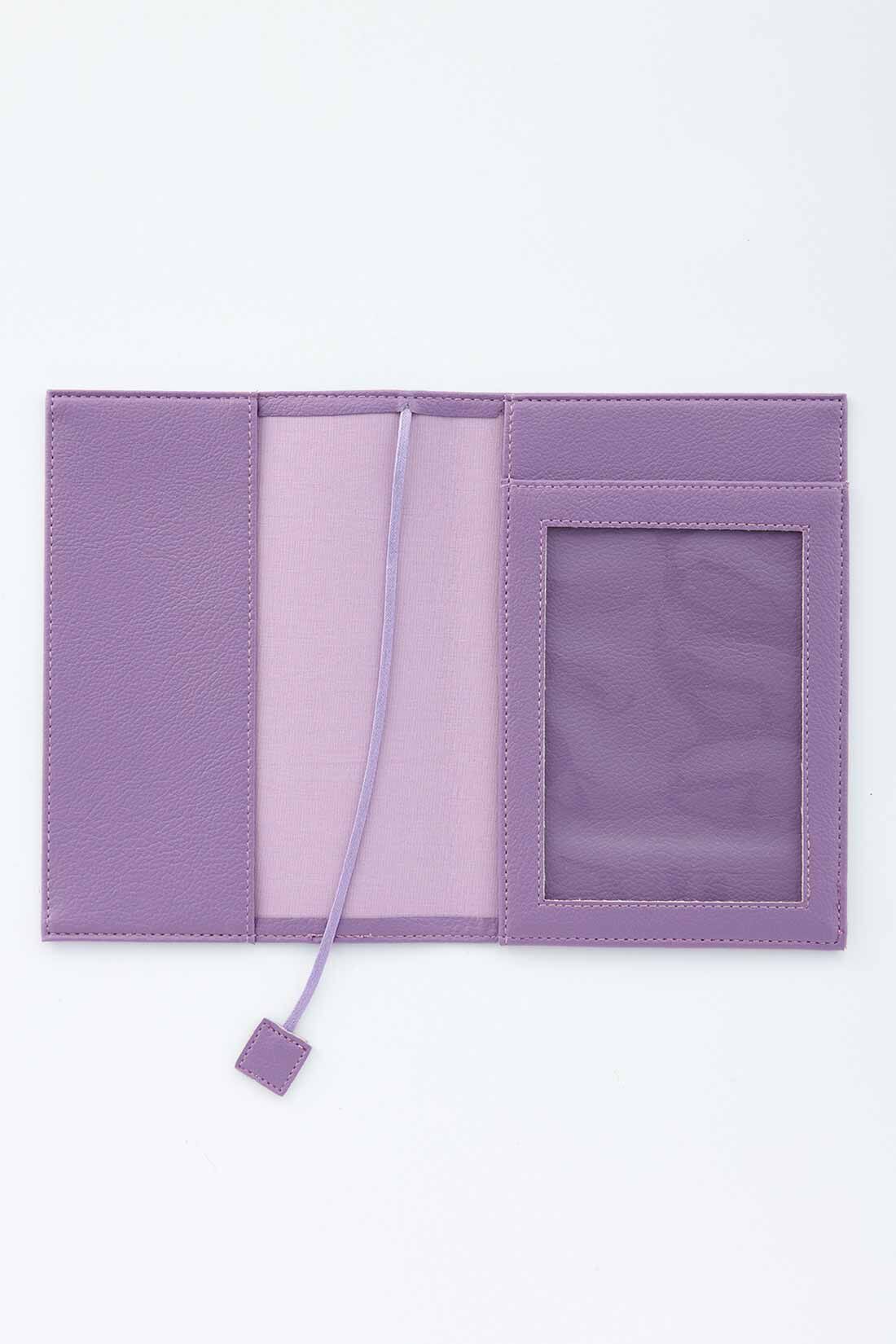 OSYAIRO|OSYAIRO　フォトポケット付き文庫本＆手帳カバー〈紫〉|内側も推し色で、配色ひものしおり付き。フォトポケットには写真やアクスタなど、お気に入りの推しを入れてください。
