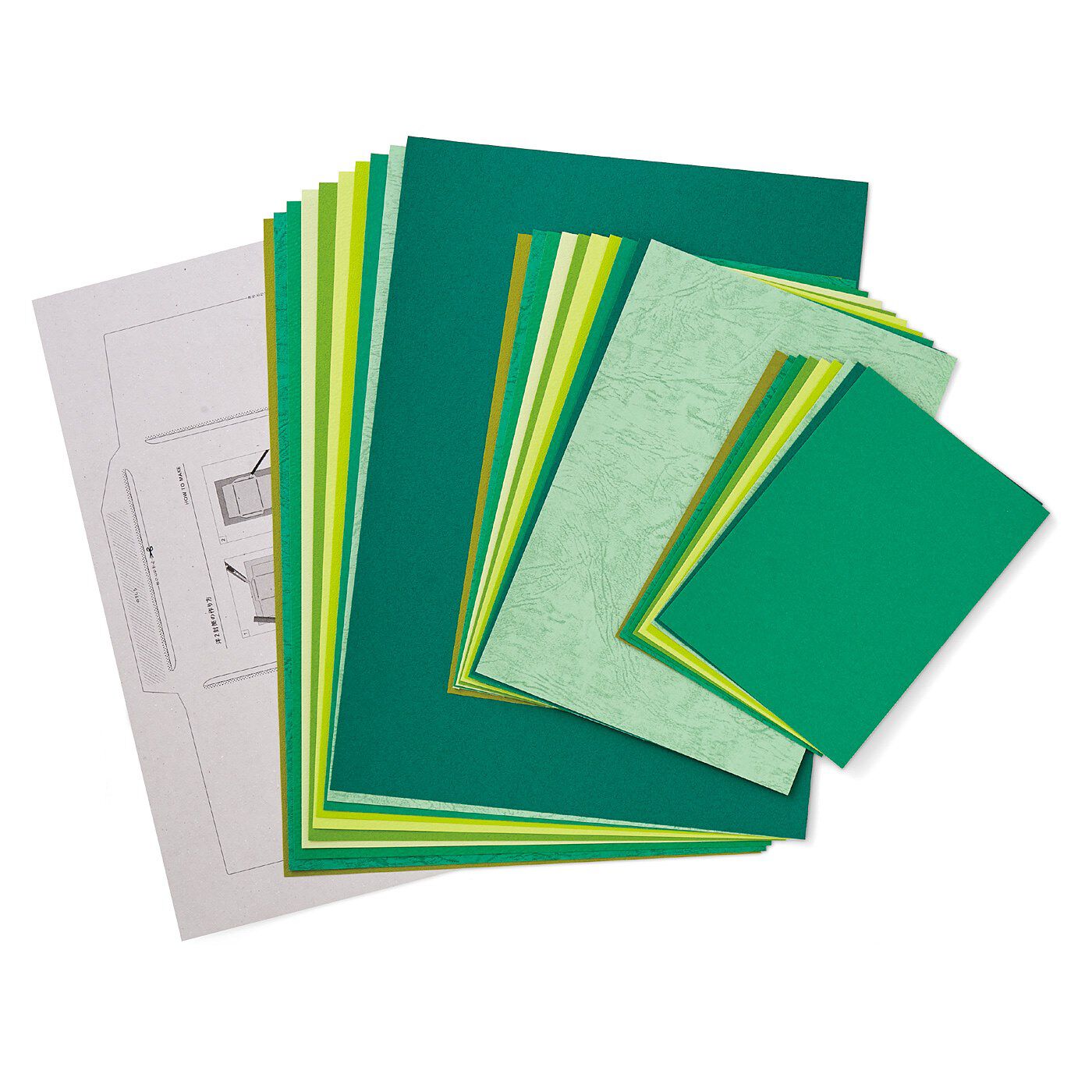 OSYAIRO | 紙の専門商社竹尾が選ぶ色を楽しむ紙セット〈緑〉