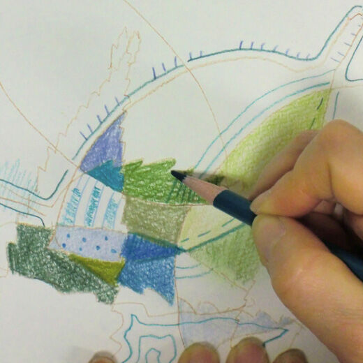 ミニツク特急便|脳がめざめるお絵かきプログラム　色えんぴつ編用　紙セット６「葉っぱのネガポジ画」