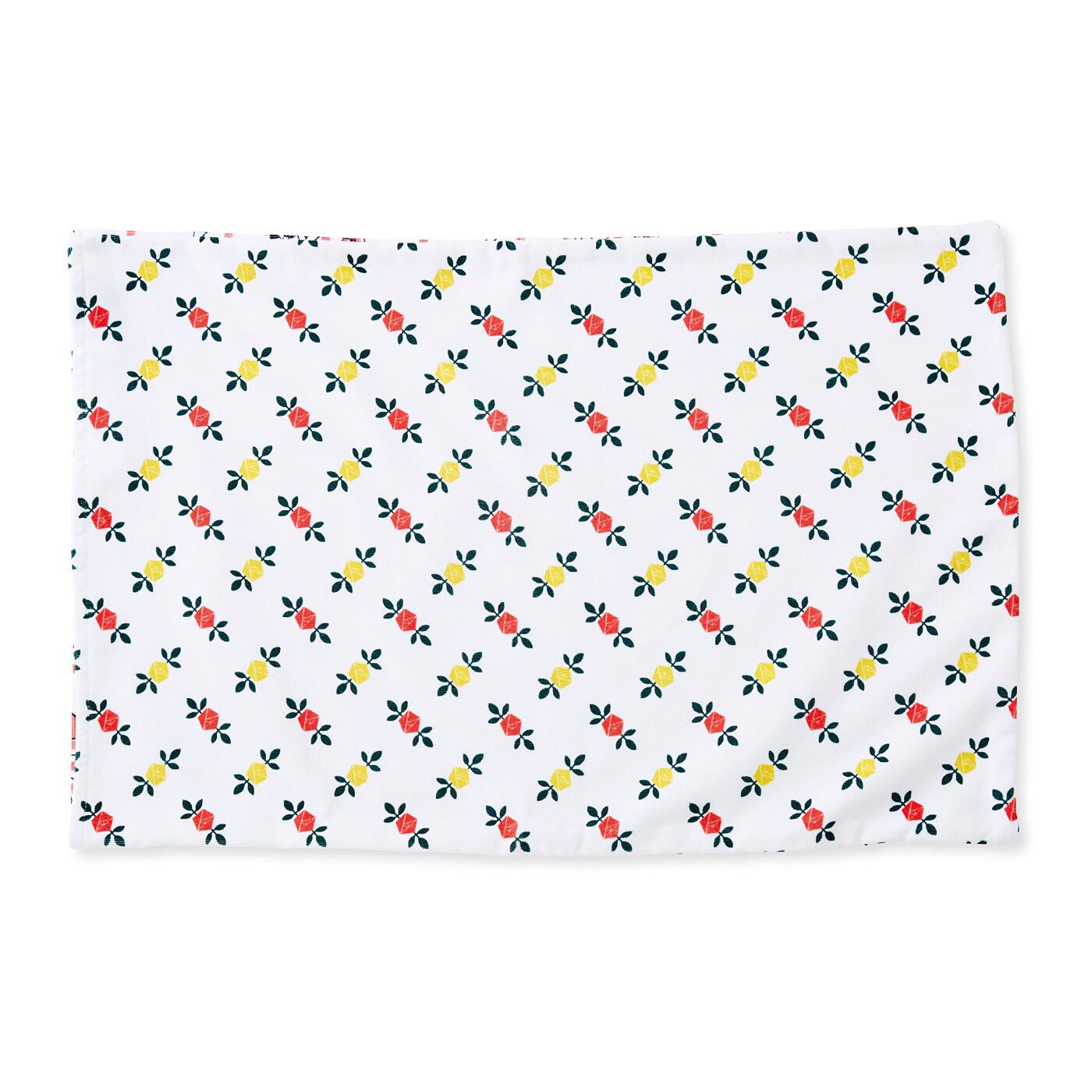 フェリシモの雑貨 Kraso|シモジマコラボ　包装紙で枕をラッピング　リバーシブル枕カバーの会|〈ストップペイル×3色小花〉