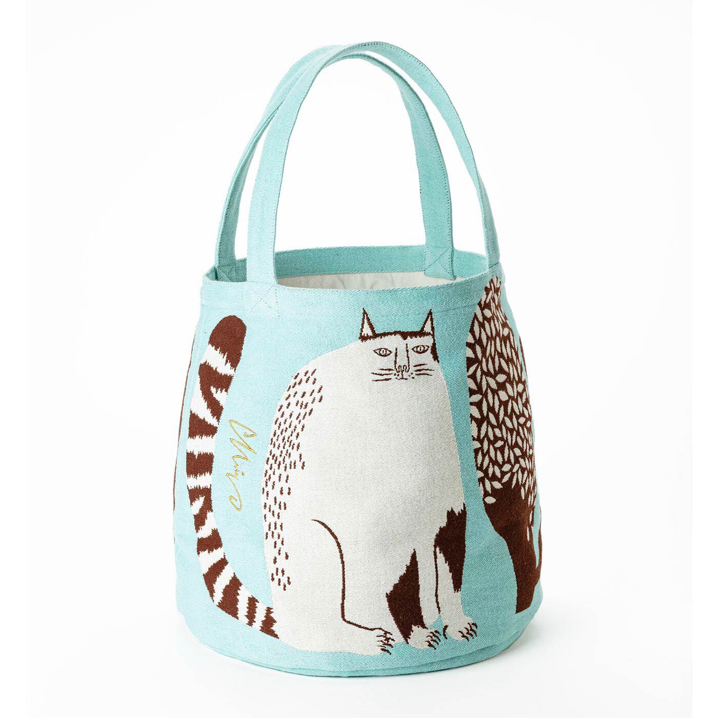フェリシモの雑貨 Kraso|moritaMiW 織り柄が美しいトートバッグ|お申込みタイプ2：公園の大きな樹のネコたち