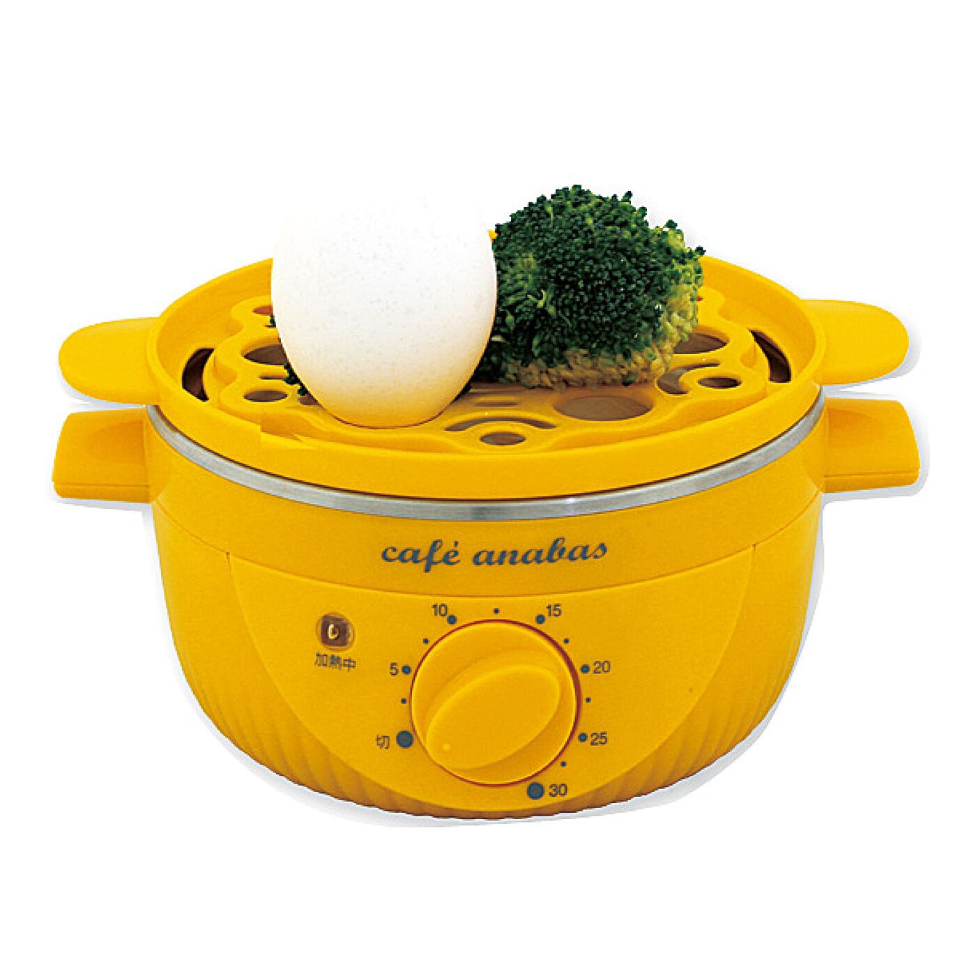 フェリシモの雑貨 Kraso|ゆで卵も蒸し野菜も作れる　簡単タイマー付き蒸し器|ゆで卵と蒸し野菜を同時に作ることも。あと一品欲しい、そんなときにも便利。